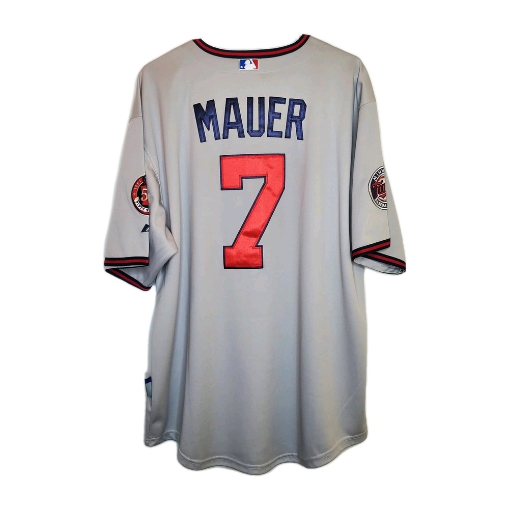 NWT 2010 Authentic Joe Mauer Jersey #7 MLB Minnesota Twins 50th Season Size 54